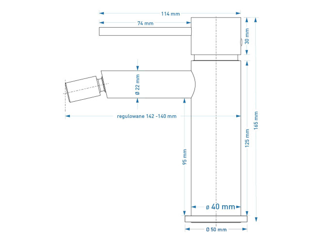 Bidetarmatur in Schwarz LUGO...
