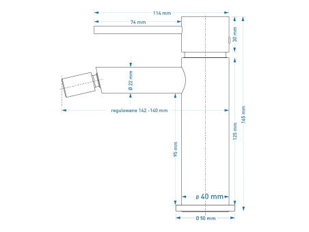 Bidetarmatur in Schwarz LUGO Badarmatur Bidet-Mischbatterie