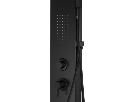 Duschpaneel in Schwarz ALTO Duschsäule, Massagedusche