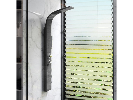 Duschpaneel in Schwarz ALTO Duschsäule, Massagedusche
