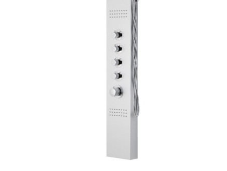 Duschpaneel in Grau KASKADA Thermostatisch Duschsäule, Massagedusche