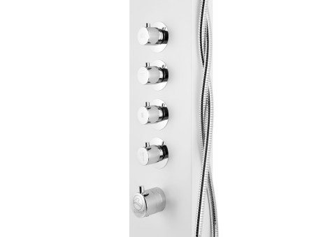 Duschpaneel in Weiß KASKADA Thermostatisch Duschsäule, Massagedusche