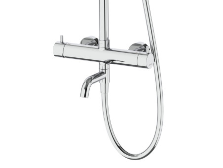 Dusch-Set in Chrom LUGO Duschsäule mit Auslauf