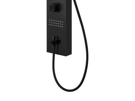 Duschpaneel in Graphit NEOK Thermostatisch mit Auslauf, Duschsäule, Massagedusche