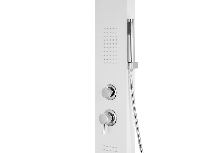 Duschpaneel in Weiß ALTO mit Auslauf,... Duschpaneel in Weiß ALTO mit Auslauf,...