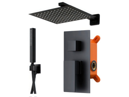 Unterputz Armatur Brausearmatur in Schwarz ADOUR