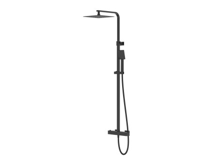 Dusch-Set in Schwarz ANGOS Thermostatisch Duschsäule