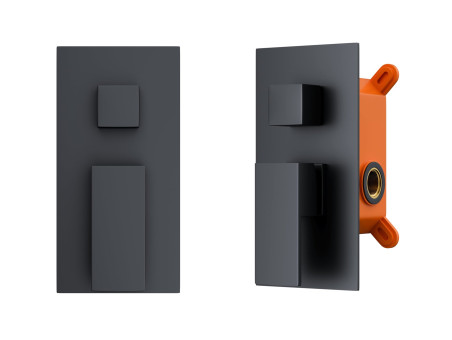 Unterputz Armatur Brausearmatur in Schwarz ADOUR