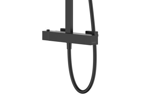 Dusch-Set in Schwarz ANGOS Thermostatisch Duschsäule
