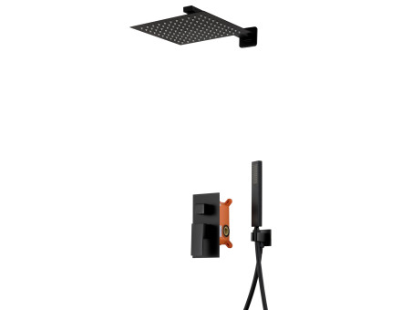 Unterputz Armatur Brausearmatur in Schwarz ADOUR