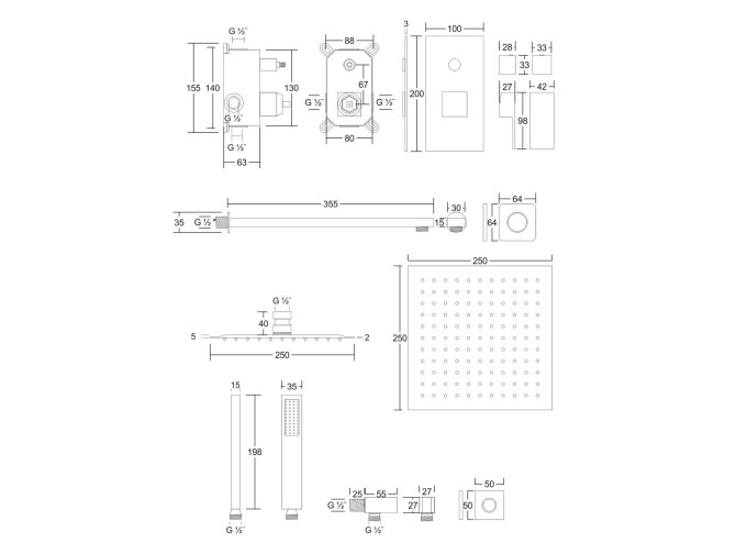 Unterputz Armatur Brausearmatur in...