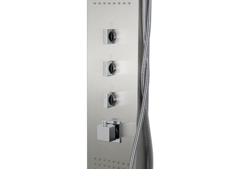 Duschpaneel in Stahl NEOK Thermostatisch Duschsäule, Massagedusche
