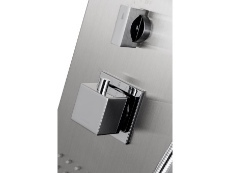 Duschpaneel in Stahl NEOK Thermostatisch Duschsäule, Massagedusche