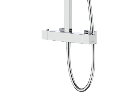 Dusch-Set in Chrom ANGOS Thermostatisch Duschsäule