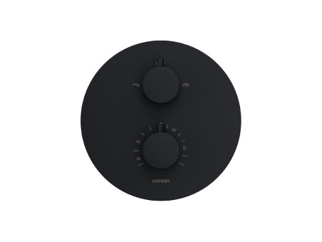 Unterputz Armatur Brausearmatur in Schwarz LUGO Thermostatisch