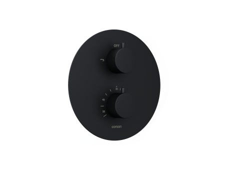 Unterputz Armatur Brausearmatur in Schwarz LUGO Thermostatisch