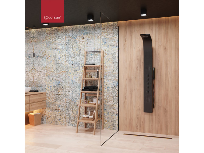 Duschpaneel in Schwarz SAMSARA...