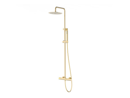 Dusch-Set in Gold LUGO Thermostatisch Duschsäule