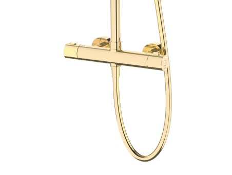 Dusch-Set in Gold LUGO Thermostatisch Duschsäule