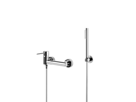 Brausearmatur in Chrom LUGO Badarmatur Duschbatterie Komplette Set