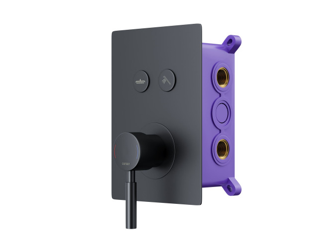 Unterputz Duschbatterie inSchwarz BOX...