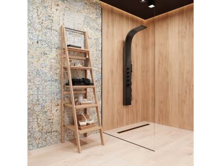 Duschpaneel in Schwarz SAMSARA Duschsäule, Massagedusche