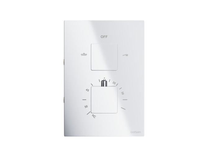 Unterputz Duschbatterie inChrom BOX Thermostatisch Verdeckter Einbau Duschbatterie