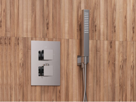 Unterputz Duschbatterie inChrom BOX Thermostatisch Verdeckter Einbau Duschbatterie