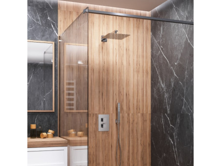 Unterputz Duschbatterie inChrom BOX Thermostatisch Verdeckter Einbau Duschbatterie