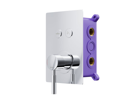 Unterputz Duschbatterie inChrom BOX Verdeckter Einbau Duschbatterie