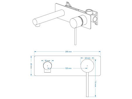 Waschtischarmatur in Chrom LUGO Badarmatur Waschtischbatterie