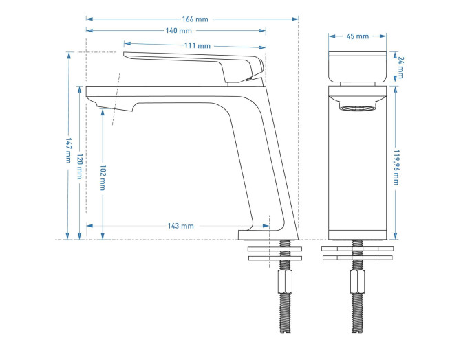 Waschtischarmatur in Schwarz TRINO...