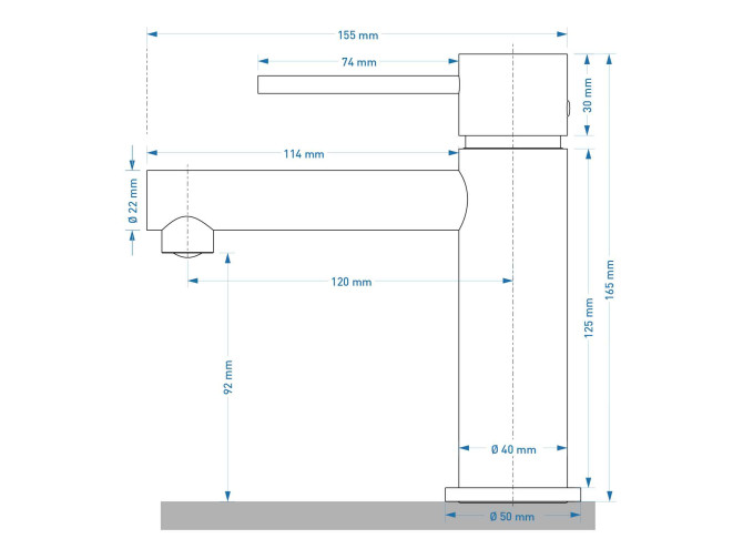 Waschtischarmatur in Schwarz LUGO...