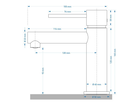 Waschtischarmatur in Schwarz LUGO Kleine Wasserhahn Mischbatterie