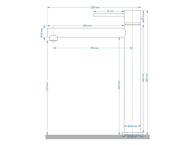 Waschtischarmatur in Schwarz LUGO...