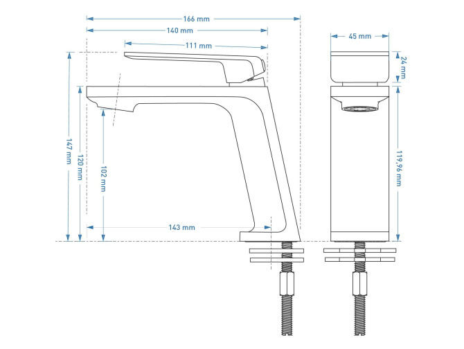 Waschtischarmatur in Chrom TRINO...