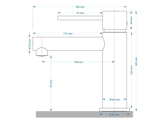 Waschtischarmatur in Chrom LUGO...