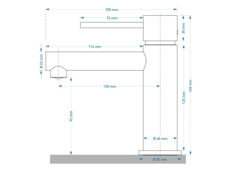 Waschtischarmatur in Chrom LUGO Kleine Wasserhahn Mischbatterie