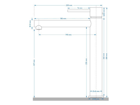 Waschtischarmatur in Chrom LUGO Hoch Wasserhahn Mischbatterie
