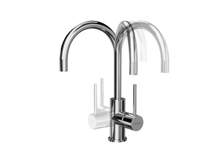 Küchenarmatur in Chrom LUGO  Wasserhahn Küchenmischer