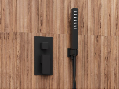 Unterputz Armatur Brausearmatur in Schwarz ANGOS