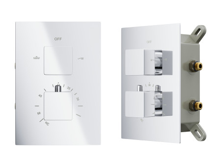 Unterputz Armatur Brausearmatur in Chrom ADOUR Thermostatisch