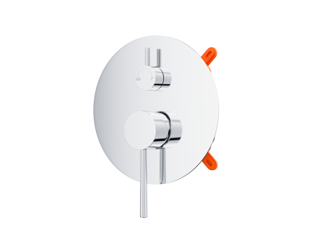 Unterputz Armatur Brausearmatur in Chrom LUGO