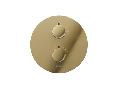 Unterputz Armatur Brausearmatur in Gold LUGO Thermostatisch