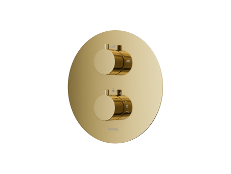 Unterputz Armatur Brausearmatur in Gold LUGO Thermostatisch