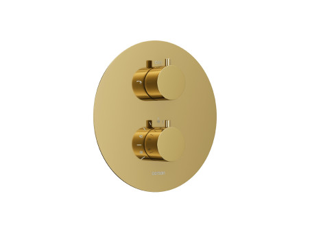 Unterputz Armatur Brausearmatur in Gold LUGO Thermostatisch