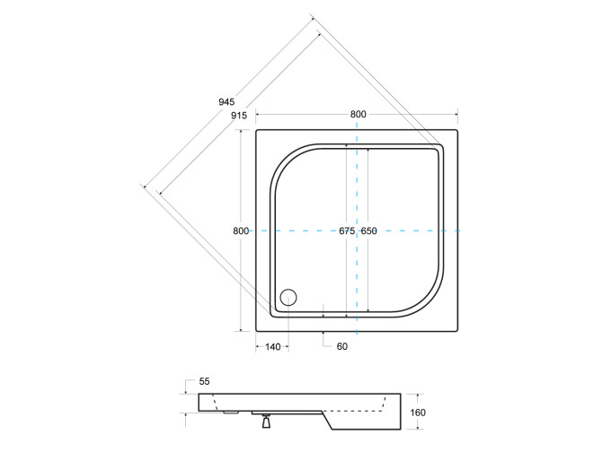 Duschwanne Viereck Oskcar...
