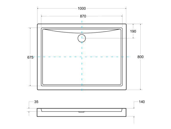 Duschwanne Rechteck Alpinas...
