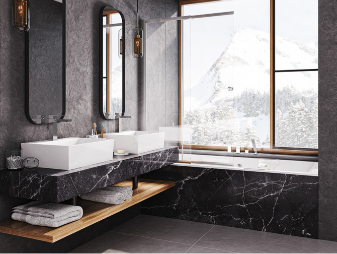 Duschwand 2-teilig Easy Slide 100x150...