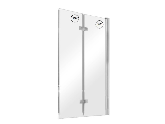 Duschwand 2-teilig Prestigio 80x150...